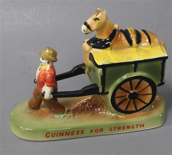 A Carlton ware Guinness advertising group, Drayman pulling a horse and cart